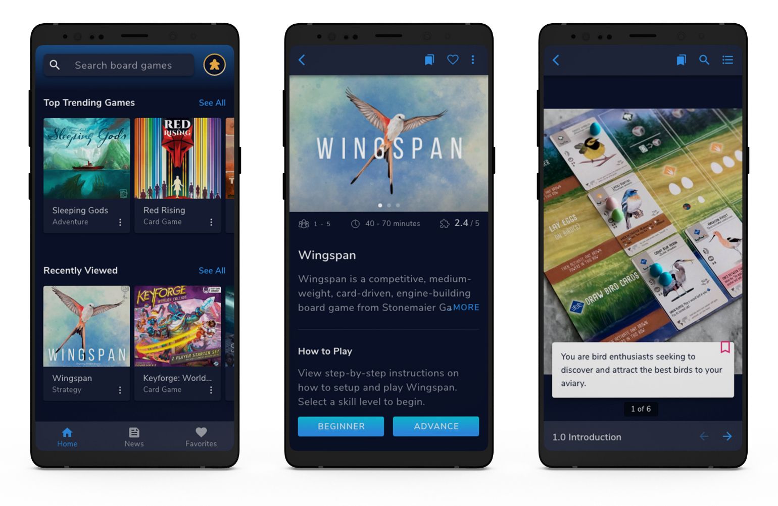 Board Gamers phone mockups